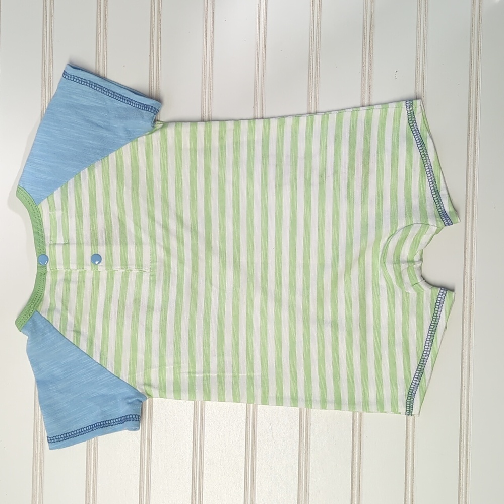 Mud Pie Green and Blue Baby Romper - Picture 6 of 7